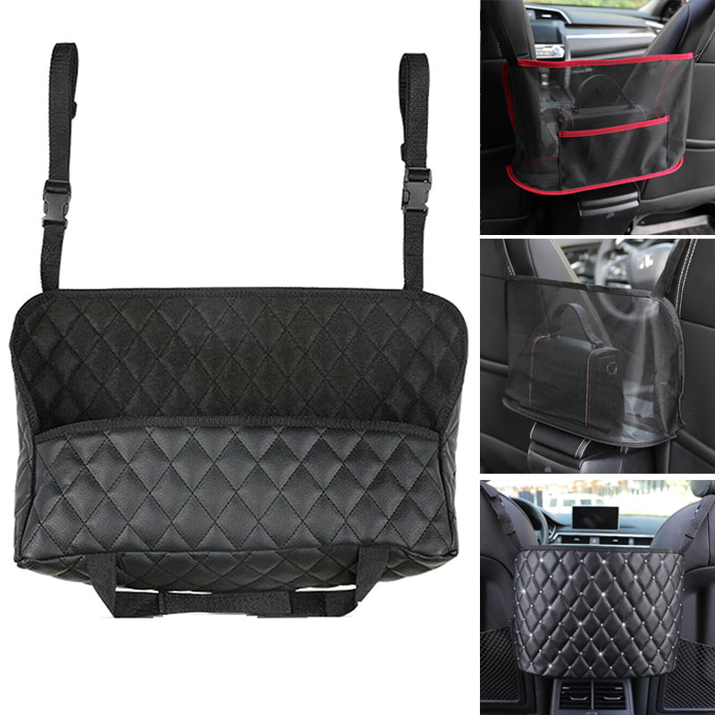 Universal Car Net Pocket Handbag Holder Organizer Seat Side Storage Mesh Net Bag 
