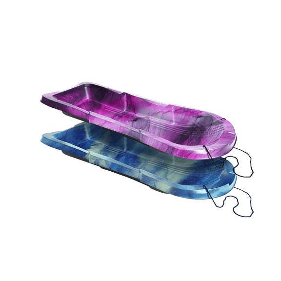 Pelican Sled Snow Glider - Combo 2 sleds - 4 Season Sled - Any Outdoors Activities - Carry Up to 92 lb - Night Wave & Stardust