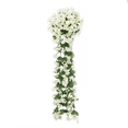 thumbnail image 4 of 4pcs Flores Artificiales Violeta Decoración Fiesta Bod BLANCO VERDE, 4 of 5