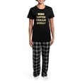 thumbnail image 4 of CafePress - CREAMSODA Women's Dark Pajamas - Women's Short Sleeve Print T-Shirt and Pants Dark Cotton Pajama Set, 4 of 7
