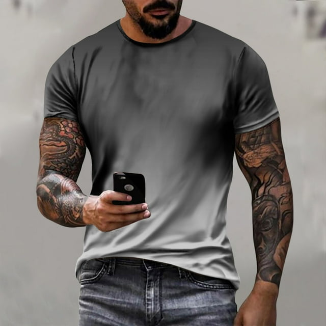 lcziwo Chemises de Fête pour Hommes Thème Carnaval Graphique T-Shirt Imprimé 3D Manches Courtes Col Rond Tops d'Entraînement Musculaire