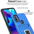 thumbnail image 6 of CoverON for Motorola Moto G Pure Case, Kick Stand Ring Credit Card Slot Rugged Phone Cover Magnetic Holder, Blue, 6 of 10