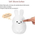 thumbnail image 3 of Kids Night Light, Rabbit Led Silicone Bedside Lamp/baby Room Lamp/rechargeable Night Light - Adjustable Brightness And Color/time Setting/touch Contro, 3 of 5