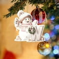 thumbnail image 3 of ‌Personalized Initial A-Z Pink Snowman Christmas Ornament - Handmade Acrylic 2D Tree Decoration,2.5" Tall,Winter Wonderland Holiday Gift for 2025,Perfect for Tree/Mantle/Wreath‌, 3 of 8