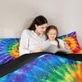 thumbnail image 5 of Manfei Abstract Splash 2pcs Bedding Comforter Set,Tie Dye Twin Comforter Sets,Colorful Swirl Breathable Bedding Set,Microfiber Teenager Bedroom Decor,Reversible, 5 of 8