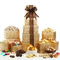 Broadway Basketeers Gift Basket Tower Snack Gifts for Women, Men, Families, College, Birthday, Appreciation, Thank You, Sympathy, Congratulations, Business & Corporate Gifts
