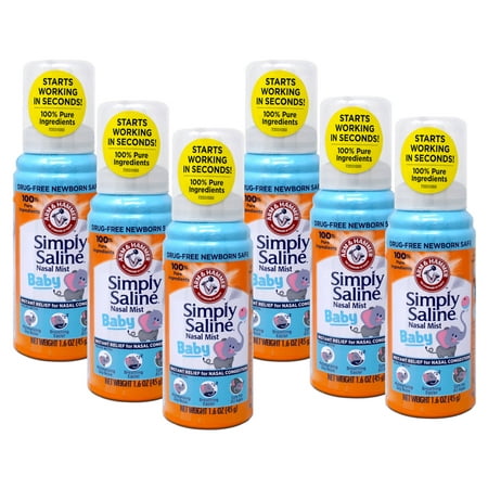 Simply Saline Nasal Mist Baby 1.5 oz (Pack of 6)