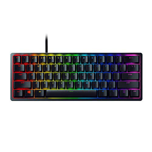 Razer Huntsman Mini 60% Gaming Keyboard - Linear Optical Switch - Chroma  RGB Lighting - PBT Keycaps - Onboard Memory - Classic Black (Renewed)