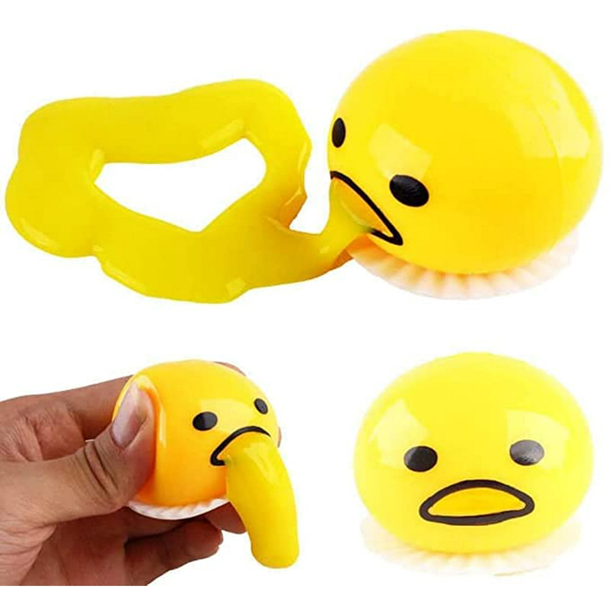 Boule de vomi, balle anti-stress au jaune d'œuf vomi, 3 pièces, jaune  JinsintoProduced