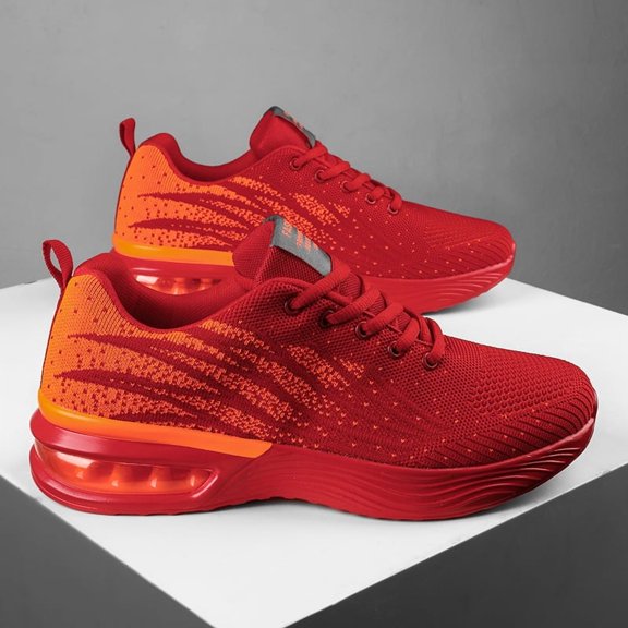 Men’s Air Cushion Running Sneakers Breathable Lightweight Athletic Shoes Non-Slip Walking Tennis Gym Sports Shoes for Daily Training Jogging and Casual Wear