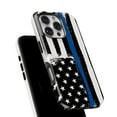 thumbnail image 6 of DesignSkinz Scratch-Resistant Hard Slim Case Compatible with iPhone 13 Pro Max (Compatible with MagSafe) - Grunge Patriotic American Flag with Thin Blue Line V2, 6 of 9