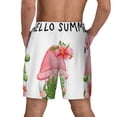 thumbnail image 2 of Lsque Mens Swim Trunks Hello Summer Gnome Pattern - Bathing Suit Compression Liner - Beach Swim Shorts Swimwear - (S-3XL) - Stretch Quick Dry -3X-Large, 2 of 9