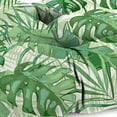 thumbnail image 6 of Jordan Manufacturing 44" x 18" Bryann Tortoise Green Tropical Rectangular Tufted Contoured Outdoor Wicker Settee Bench Cushion, 6 of 12