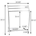 thumbnail image 4 of Freestanding Curved 3 Towels Stand with Shelf Chromed Metal, 4 of 7