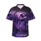 thumbnail image 1 of Fotbe Purple Hippo In Water Camisa Hawaiana para Hombre Unisex – Camisa Casual de Verano con Botones de Manga Corta de Algodón y Lino,Small, 1 of 7