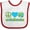 White and Red, variant on Inktastic Celebrate Earth Day Peace Love Earth Boys or Girls Baby Bib