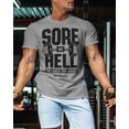 thumbnail image 3 of Gymish Sore As Hell Workout T-Shirt – Funny Sayings Lifting Gym Shirt for Men, Motivational Fitness Tee, Athletic Gym Apparel, 3 of 6