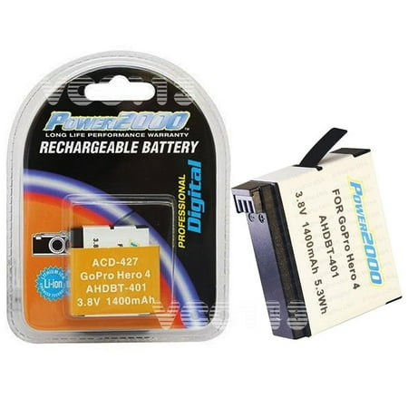 Power2000 ACD-427 Rechargeable Battery for GoPro HERO 4