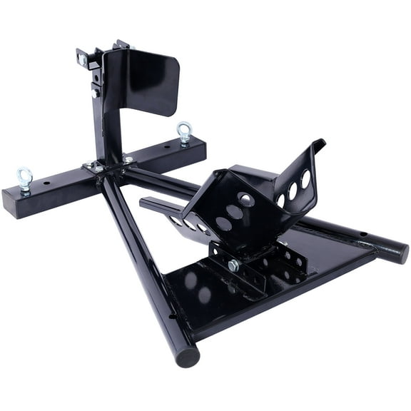 Adjustable Motorcycle Front Wheel Chock Black Color For 17"-21" Wheels Secure Stand Transport & Storage Support