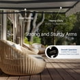 thumbnail image 4 of ALEKO 10' x 8' Ivory Manual Retractable Black Frame Patio Awning, 4 of 8