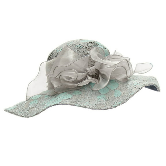 Blue Baseball Caps Women's Organza Church Fascinator Bridal Tea Party Wedding Hat