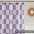 thumbnail image 3 of Checkered Waterproof Lavender Purple Shower Curtains for Bathroom, Cute Retro Checkboard Shower Curtain Vintage Aesthetic, Machine Washable Fabric Bath Curtain 70"W x 72"L (Pack of 1), 3 of 6
