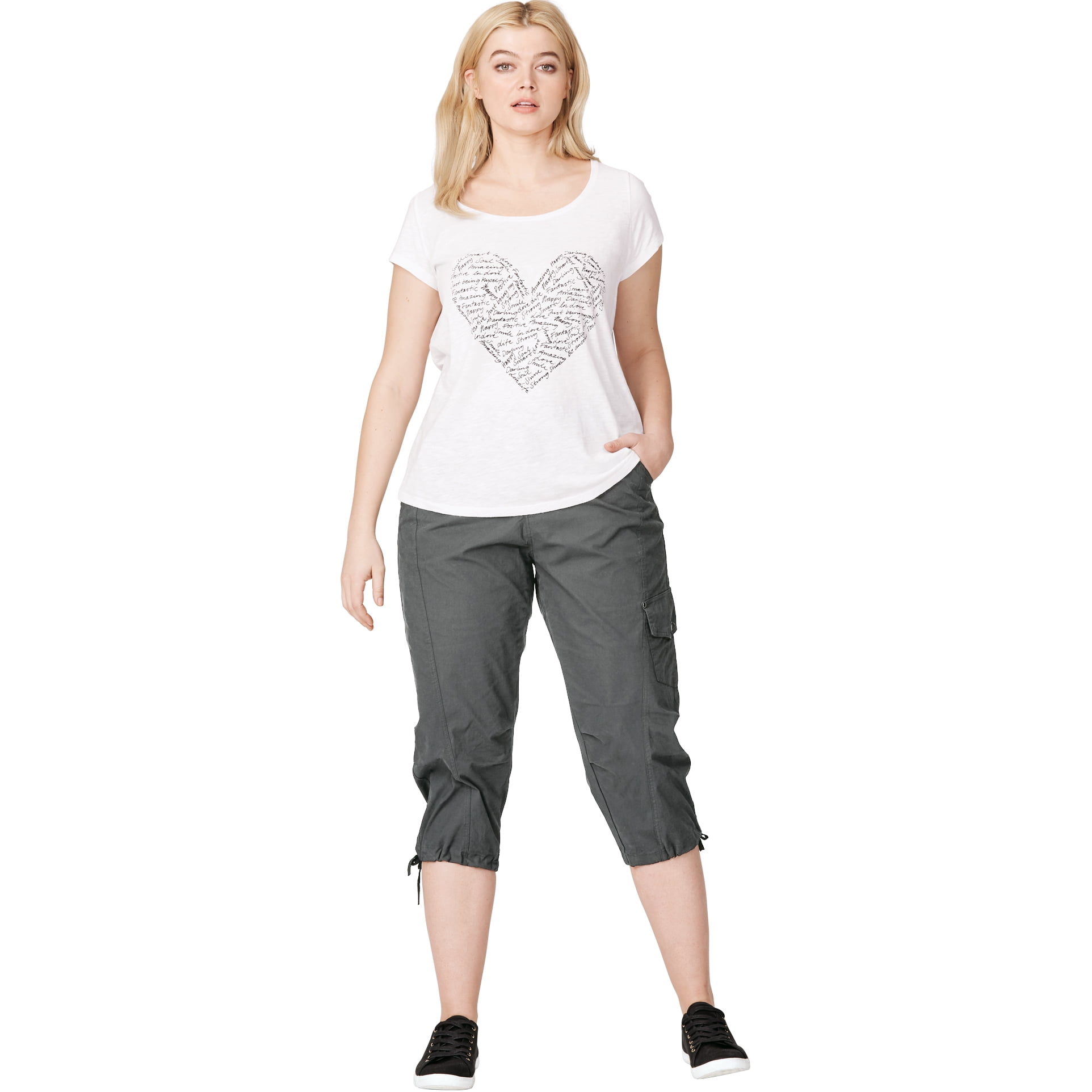 Ellos Plus Size Cargo Capris - Walmart.com