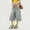 Light blue, variant on Daolelai Retro Loose Wide-Leg Denim Cropped Trousers for Women, New Summer Style, High Waist, Slim Straight Trousers