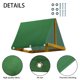 thumbnail image 3 of Toldo de techo para patio de juegos para niños, cubierta impermeable de repuesto, parasol de lona de repuesto, 43x90 pulgadas, color verde, 3 of 6
