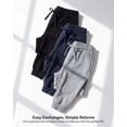 thumbnail image 7 of 3 Pack Women's Fleece Joggers Sweatpants Lounge Pants Sweats Casual Pockets, 7 of 7