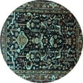 thumbnail image 1 of Ahgly Company Indoor Round Persian Light Blue Traditional Area Rugs, 8' Round, 1 of 4