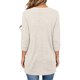 thumbnail image 5 of Neewe Womens Classic Plain Tops 3/4 Sleeve Shirts Round Neck Loose Casual Blouses Long Pullover with Pocket Daily Outfits, 5 of 6