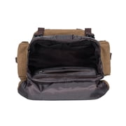KAUKKO Mens Womens School backpack hiking backpack travel bag laptop backpack outdoor sports leisure daypacks Khaki(Canvas)