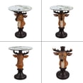 thumbnail image 4 of Deer Head Accent Table Animal Statue End Table with Round Faux Marble Top for Living Room, Home Decor, 4 of 10
