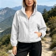 thumbnail image 4 of Snorda Womens Jacket Full Zip Windbreaker Jacket Long Sleeve Coat with Pockets Casual Loose Fits Solid Color Jackets For Fall Daily Outing Wear, 4 of 6
