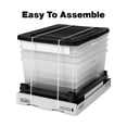 thumbnail image 6 of Sterilite Wide 4 Drawer Tower, Plastic Storage Organizer with Removable Clear Bins, Easy Assembly, No Tools Needed, Black, 6 of 8