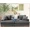 Grey, variant on Welzona 87" Corduroy Sofa, Modern 3-Seater Couch with 2 Throw Pillows, Tool-Free Assembly, Green