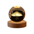 thumbnail image 2 of Lámpara de noche de cristal con diseño de sistema solar - Lámpara Saturn cargada por USB para decorar el dormitorio y un ambiente relajante, 2 of 6