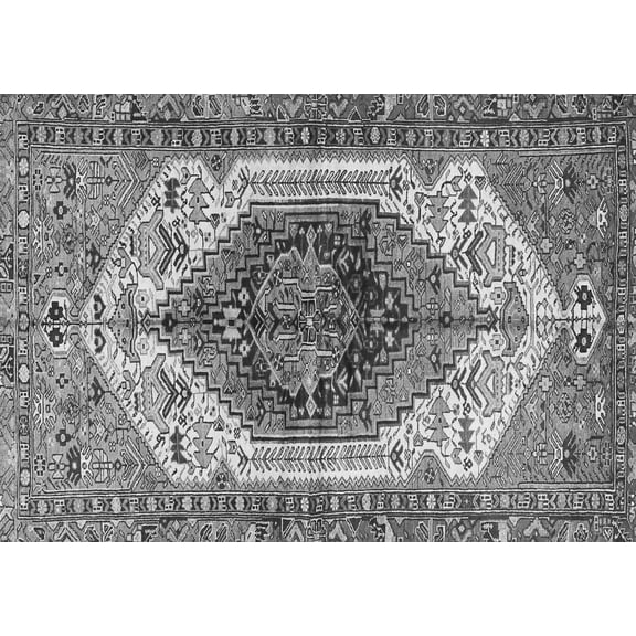 Ahgly Company Indoor Rectangle Persian Gray Traditional Area Rugs, 2' x 5'