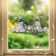 thumbnail image 2 of ViciArt Ghost Picnic Acrylic Window Hanging – 4" Holographic Tea Party Suncatcher Halloween Decor, 2 of 4