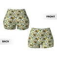 thumbnail image 5 of Fotbe Bees and Flower Seamless Shorts, Womens Workout Shorts High Waist Stretch Booty Short for Gym/Yoga/Running/Biking-Medium, 5 of 9