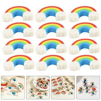 FRCOLOR 100pcs Multi-function Erasers Delicate Rainbow Erasers Portable Mini Erasers Stationery Supply