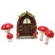 thumbnail image 2 of Muyoka Juego de puerta de mini gnomo que brilla en la oscuridad, juego de puerta de casa de muñecas secreta, juego de muebles de jardín de hadas de resina, accesorios de escena, accesorios de decoraci Muyoka Hogar, 2 of 7