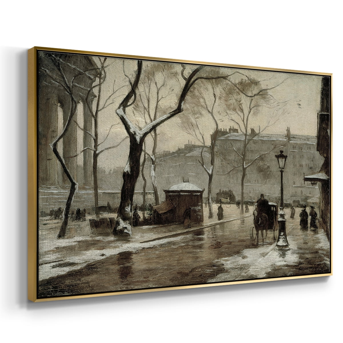 Vintage Animal Print-XXIX By Wexford Home Framed in Gold Wood Gallery Wrapped Canvas 25 in. x 37 in.