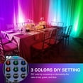 thumbnail image 2 of 4 Pack RGB LED Flood Light 160W Equivalent, DIY Color Changing Stage Lights with Remote, IP66 Indoor Outdoor Landscape Floor Strobe Light, Uplights for Event, Uplighting Party, Wall Wash,Timing, 2 of 6