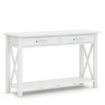 Simpli Home Kitchener SOLID WOOD 47 inch Wide Contemporary Console Sofa Table in White