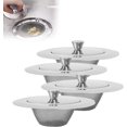 thumbnail image 1 of Stainless Steel Sink Filter, Stainless Steel Sink Filter With Stopper, Stainless Steel Sink Strainer, Kitchen Sink Strainer Stainless Steel, Kitchen Sink Strainer (4Pcs), 1 of 5