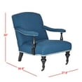 thumbnail image 3 of SAFAVIEH Coral Transitional Linen Arm Chair, Steel Blue, 3 of 5
