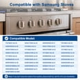 thumbnail image 2 of Stove Burner Knobs DG64-00473A Replacement Compatible with Samsung Gas Range 5Pcs, Repalce NX58H5600SS, NX58K7850SS, NX58F5700WS, 2 of 7