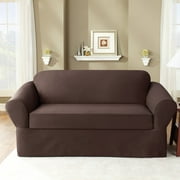 Sure Fit Twill Supreme Two Piece Loveseat Slipcover